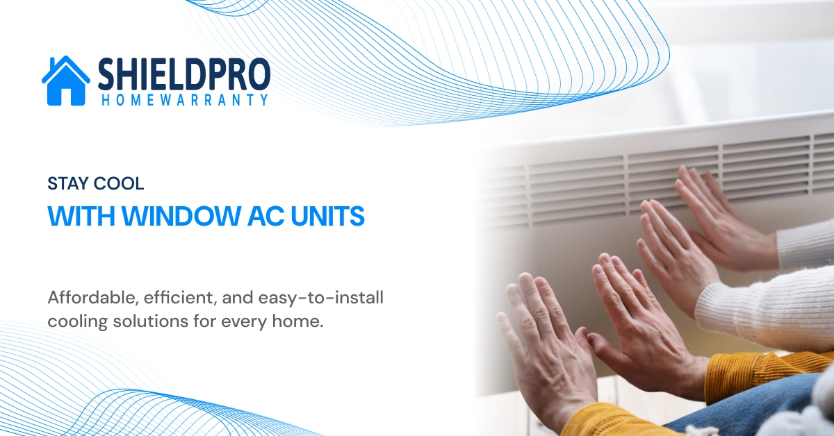 Window AC air unit installed in a bedroom window cooling a small room.